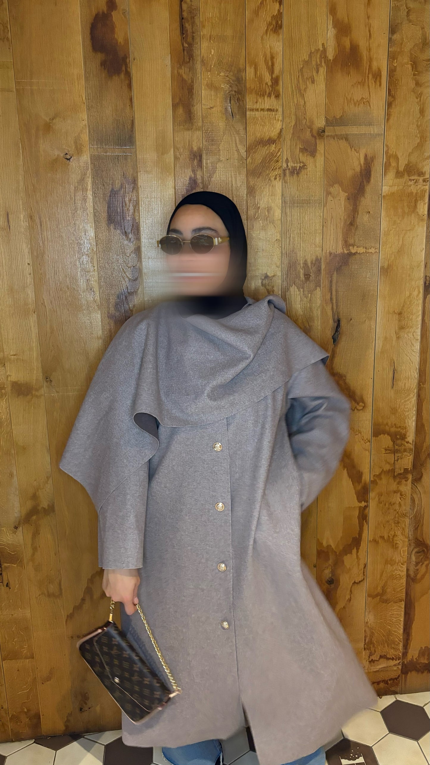 Manteau écharpe long