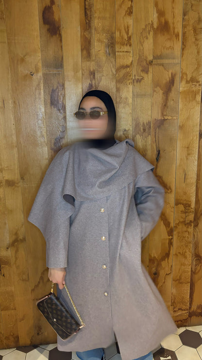 Manteau écharpe long