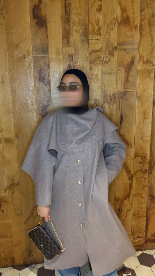Manteau écharpe long